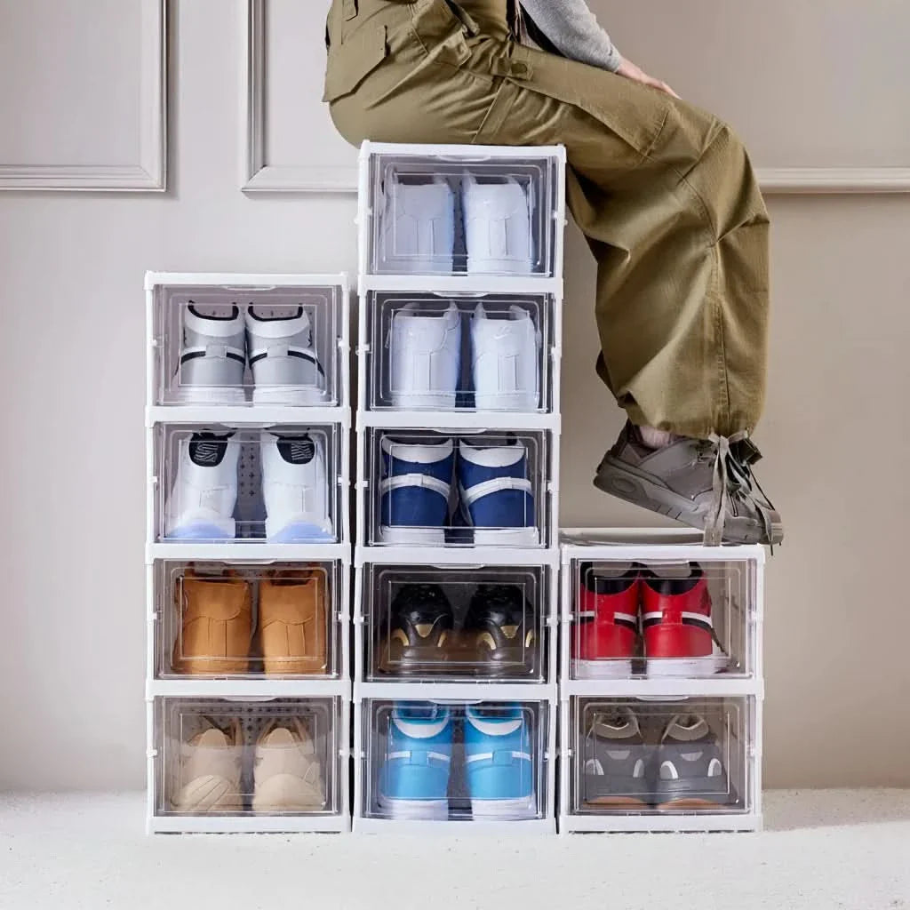 Clear Shoe Storage Cabinet – Space-Saving Organizer