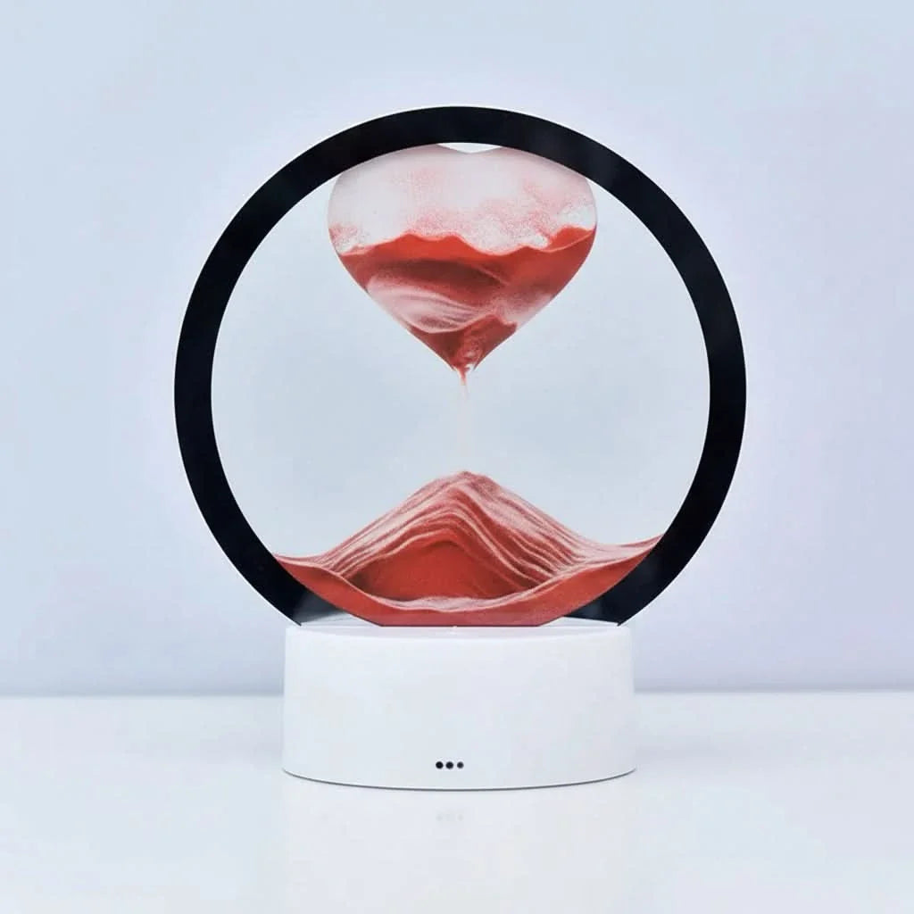 3D Hourglass Lamp Featuring Dynamic Sand Motion