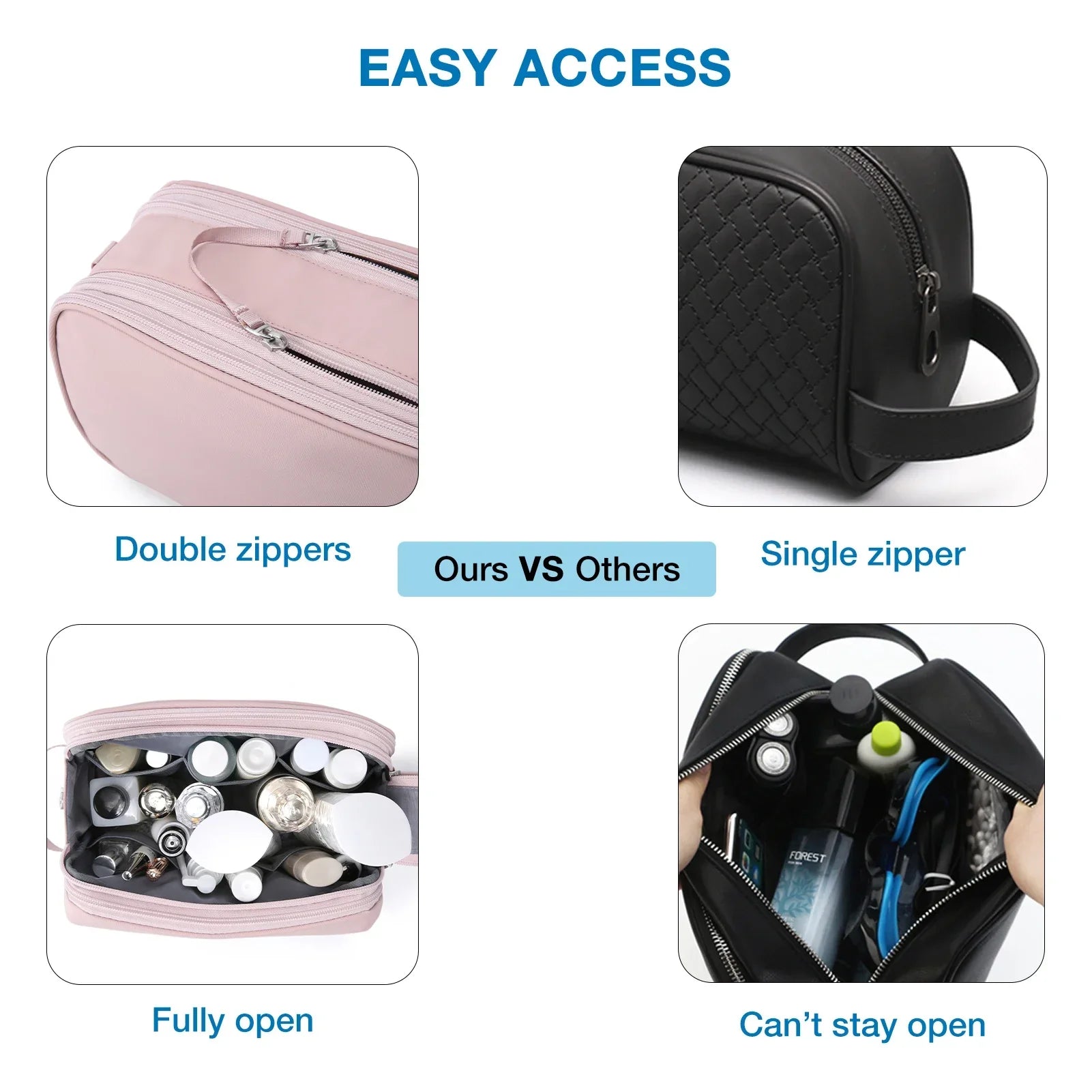 Versatile Waterproof Travel Organizer for Toiletries & Cosmetics