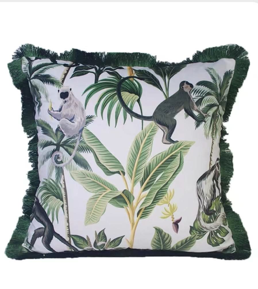 Retro Jungle Animal Throw Pillow Cover for Sofa Decoration