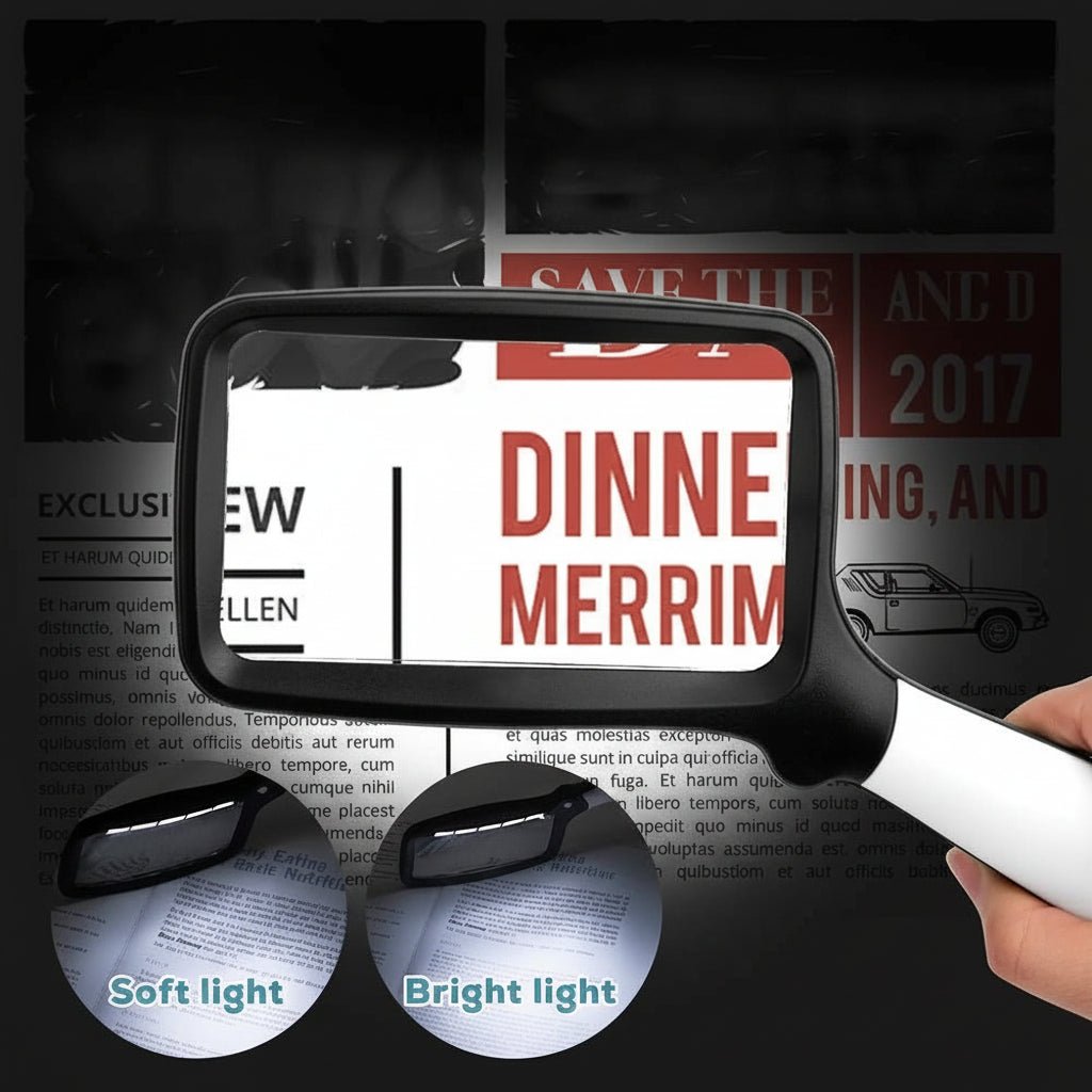 LumiView - 3x LED Handheld Magnifier for Precision Tasks