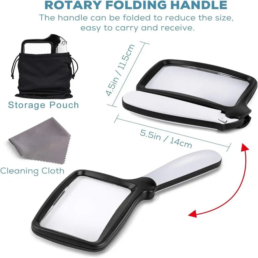LumiView - 3x LED Handheld Magnifier for Precision Tasks