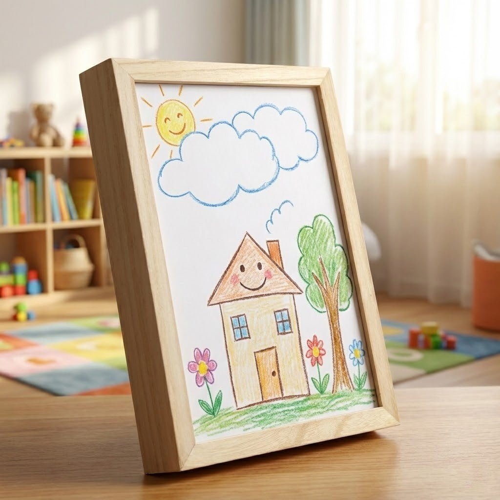 Timeless Wooden-Style Display Frame with Hidden Compartment