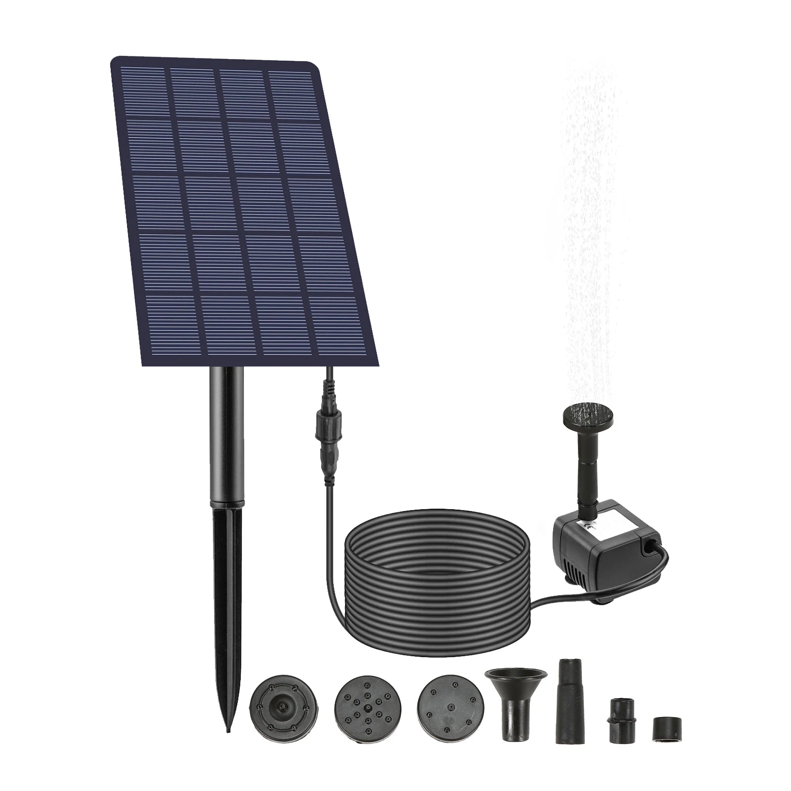 EcoFlow - Versatile Solar Fountain with 4 Dynamic Nozzles for Your Outdoor Oasis