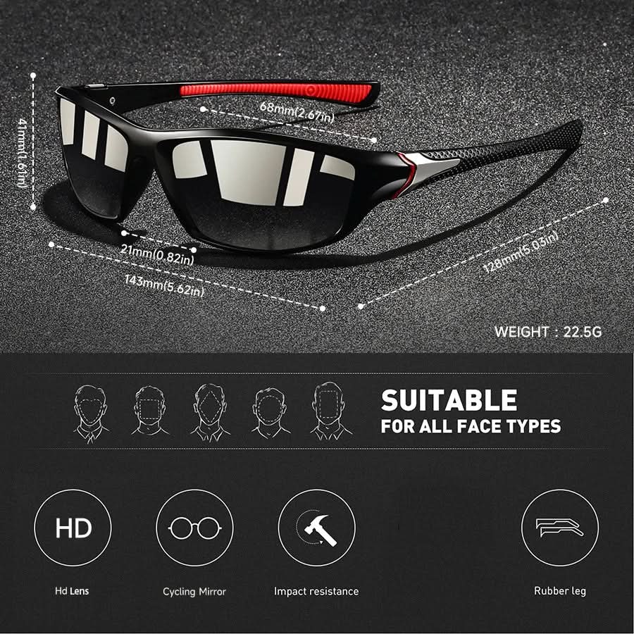 VisionGuard – Lightweight Polarized Sunglasses with UV400 Shielding