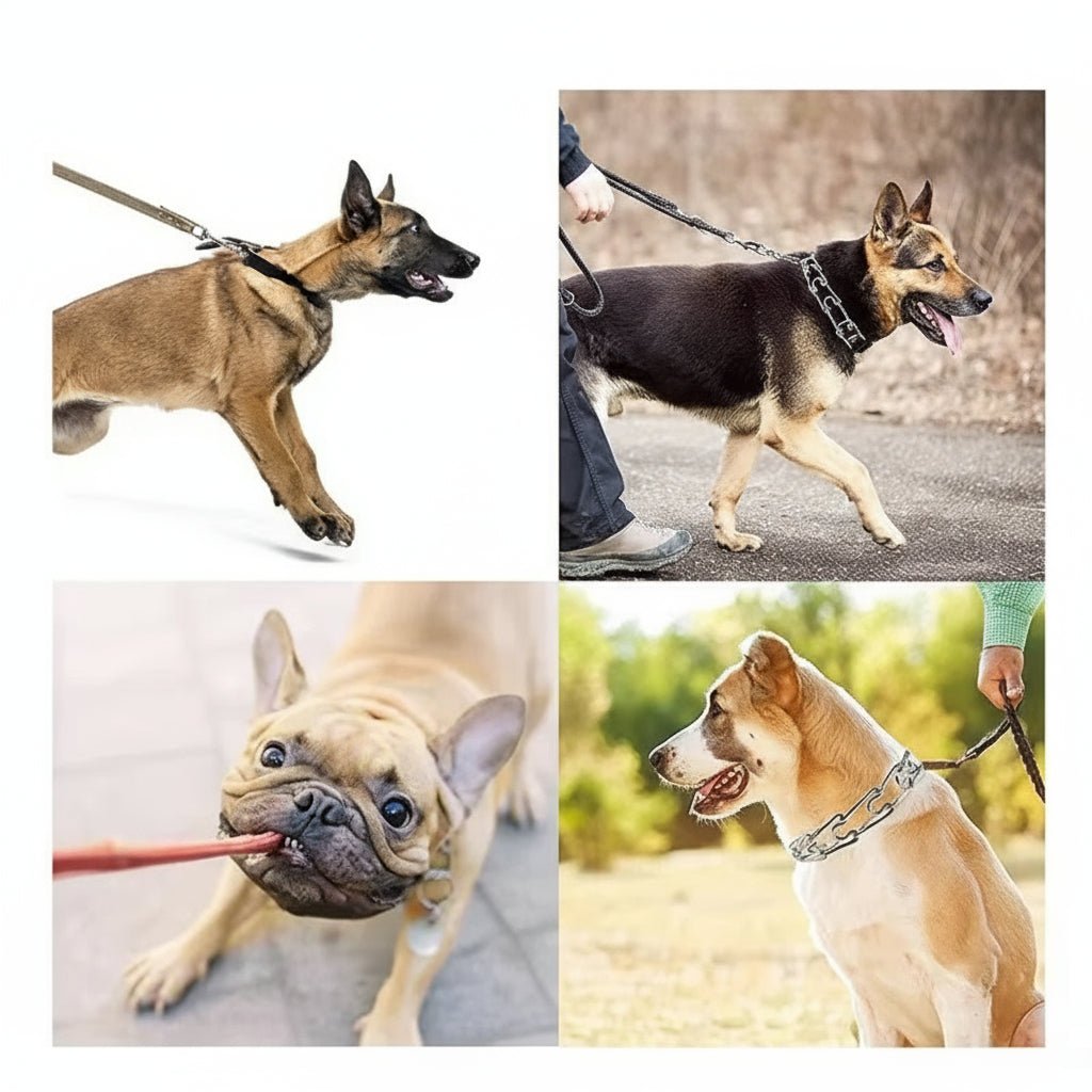 Gentle Control Dog Training Collar with Steel Links and Soft Cover