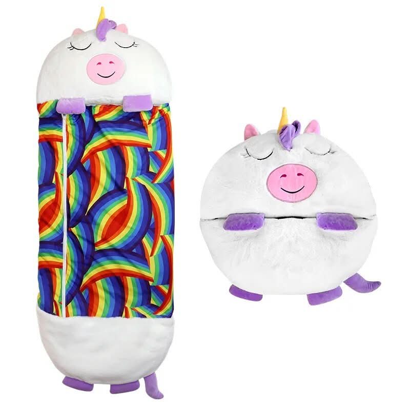 Dual-Function Cuddly Companion Sleep Bag for Kids