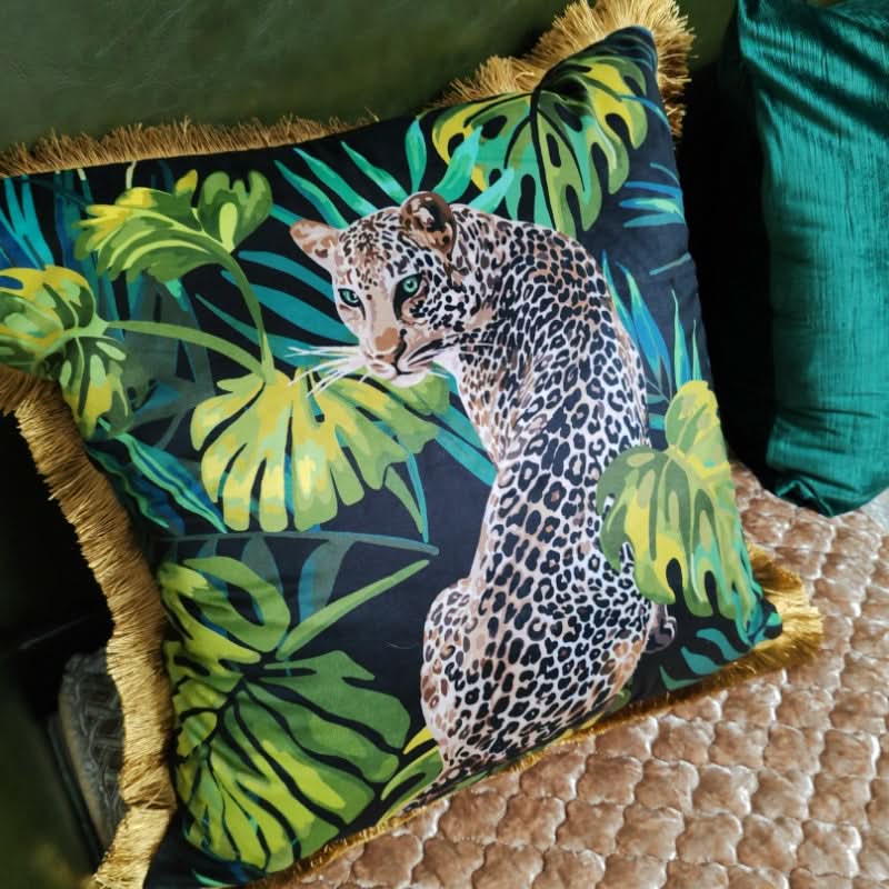 Retro Jungle Animal Throw Pillow Cover for Sofa Decoration