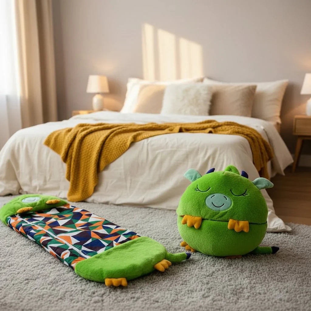 Dual-Function Cuddly Companion Sleep Bag for Kids