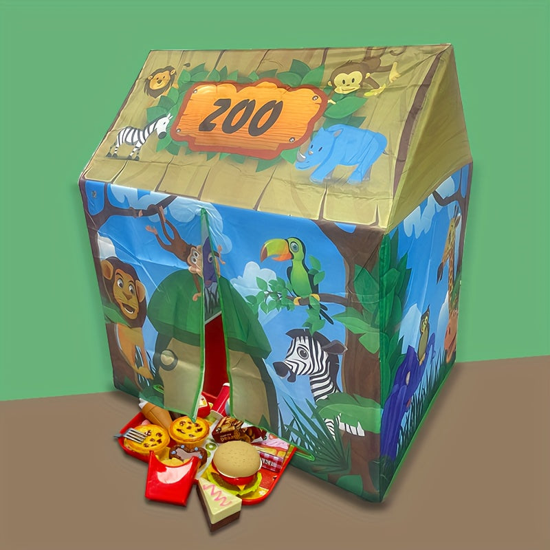 Jungle Explorer Playhouse with Fun Burger Meal Set