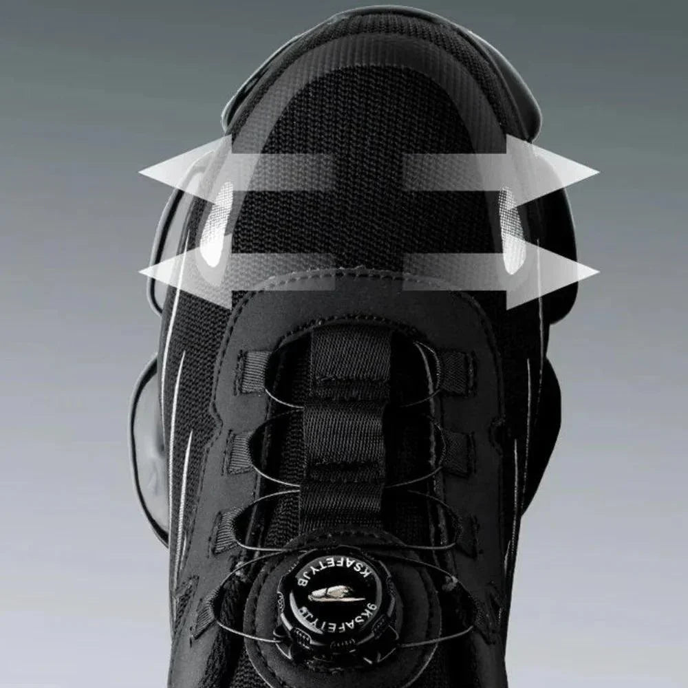 ErgoGuard Steel Toe Work Shoes with Custom Comfort Technology
