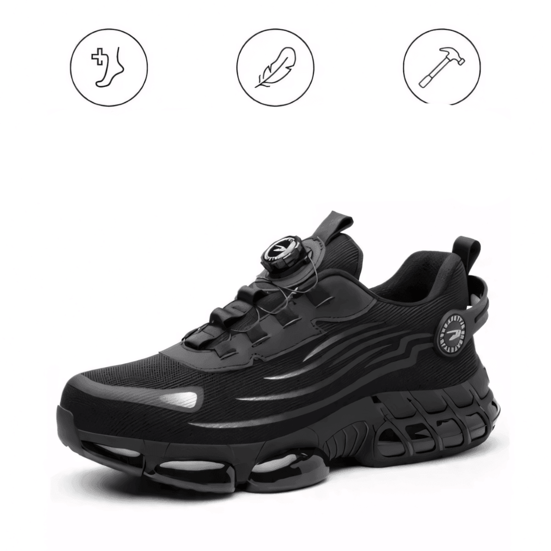 ErgoGuard Steel Toe Work Shoes with Custom Comfort Technology