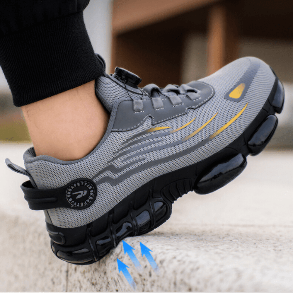 ErgoGuard Steel Toe Work Shoes with Custom Comfort Technology