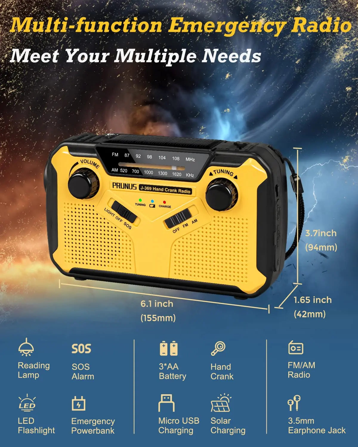 Ultimate Emergency Radio with Flashlight & Power Bank