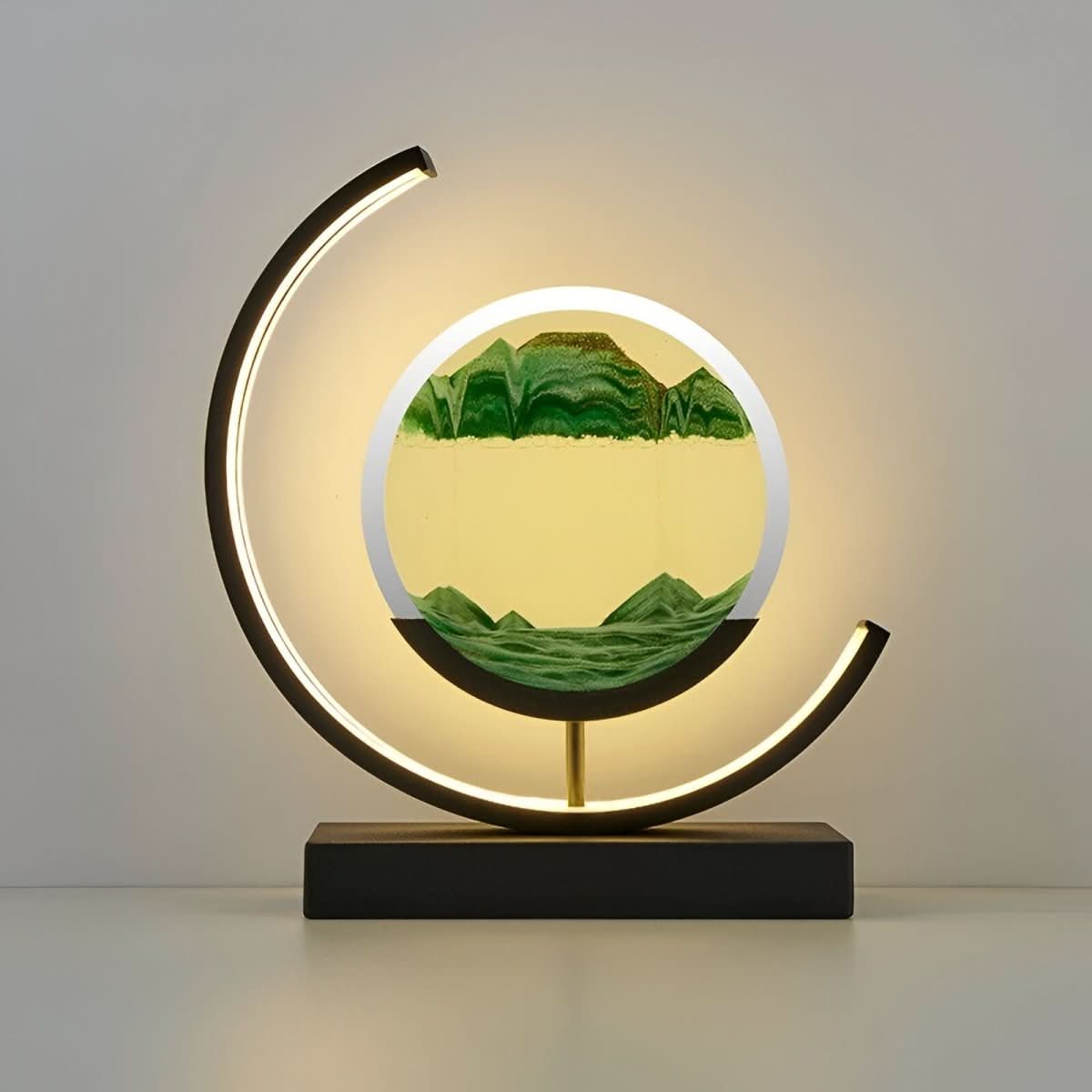 Tranquil Sand Flow and Soothing Light Display