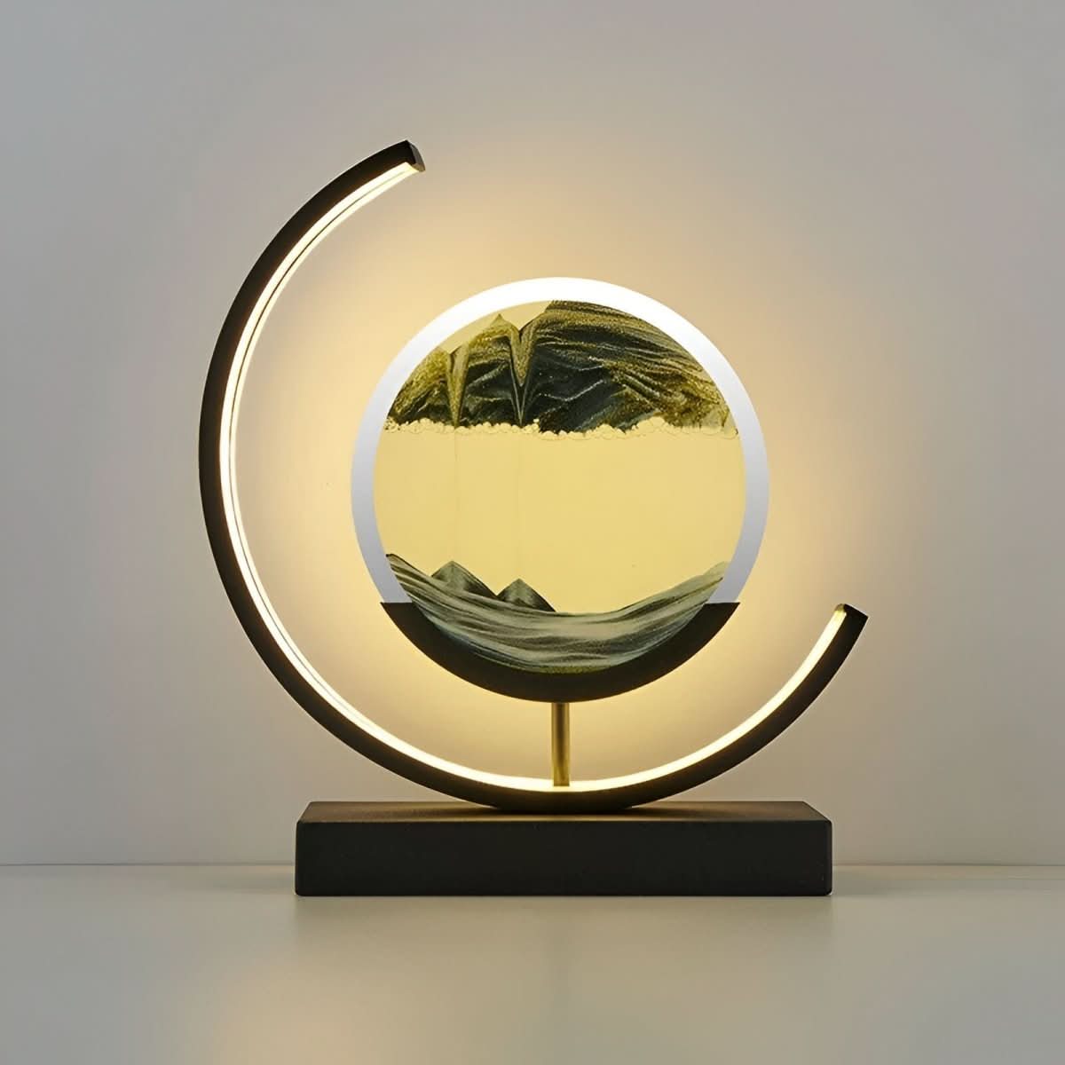 Tranquil Sand Flow and Soothing Light Display