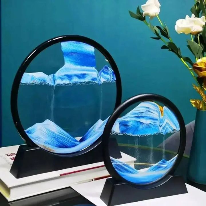 3D Sand Art Hourglass | Deep Sea Design | Calming Flowing Effect