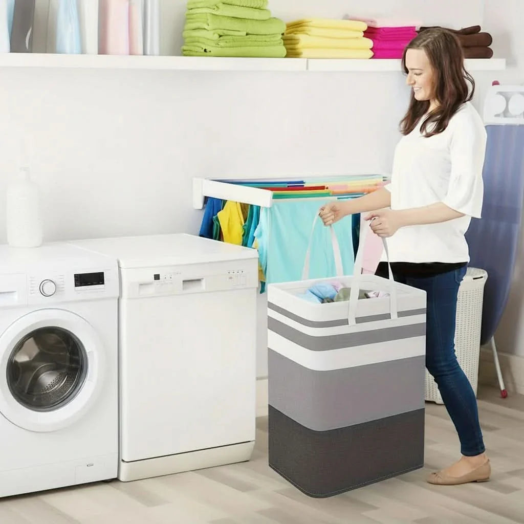 Spacious Laundry Hamper with Easy-Grip Handles