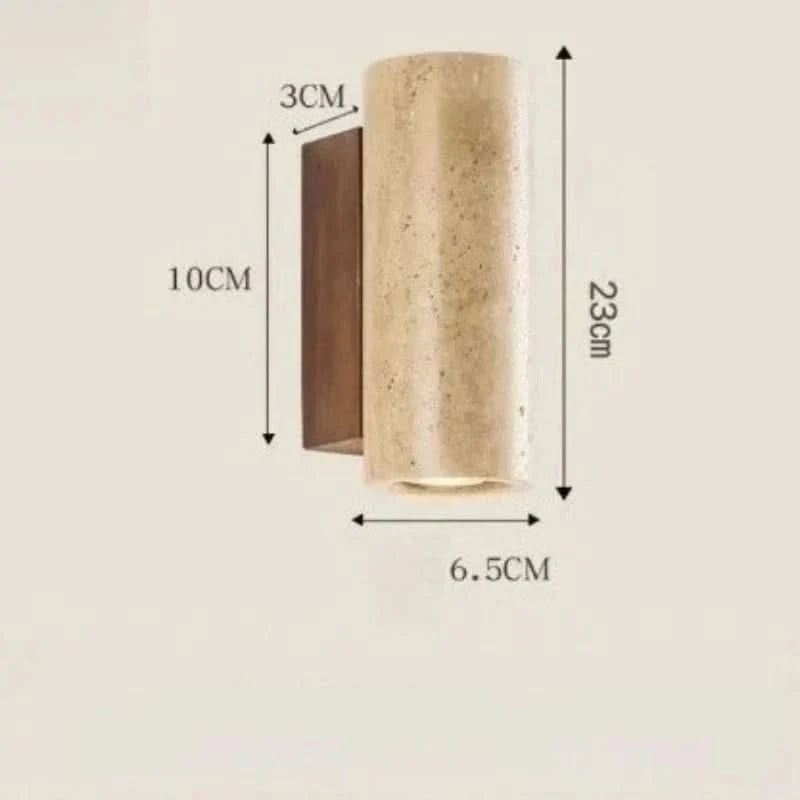 Wabi Sabi Wall Light in Nordic Travertine Design