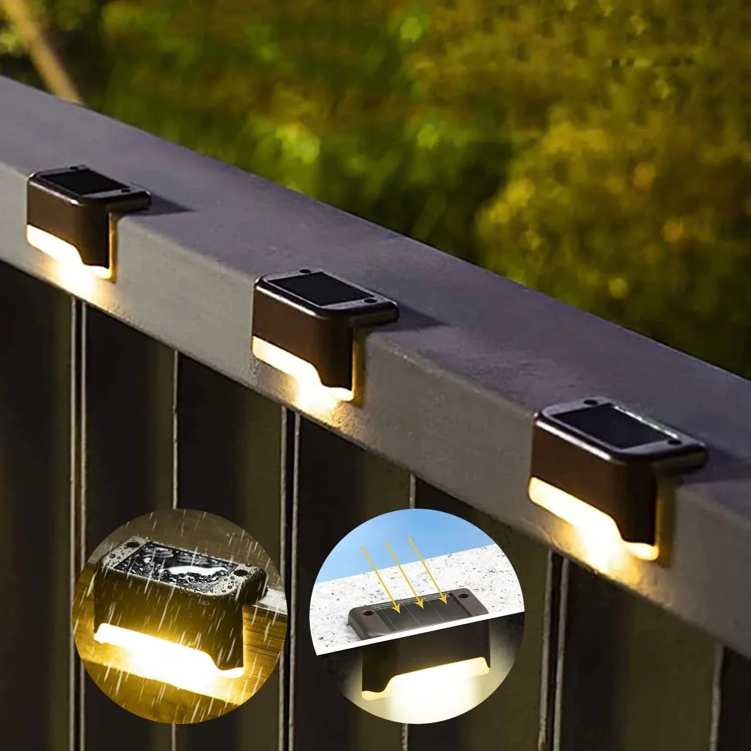 Solar-Powered LED Step Lights for Outdoor Garden Decoration