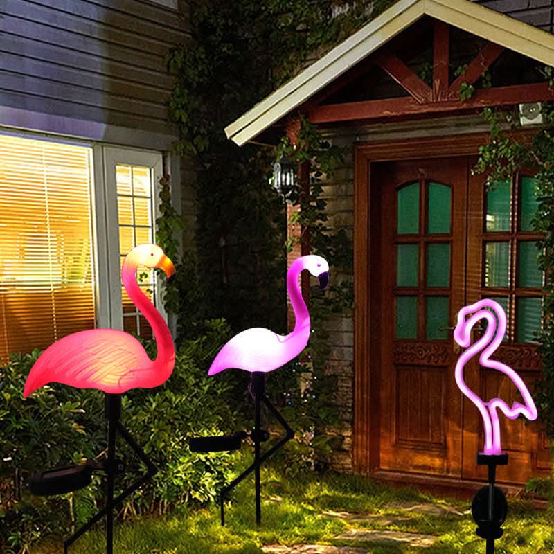 Solar Garden Light in Flamingo Design for Outdoor Decoration