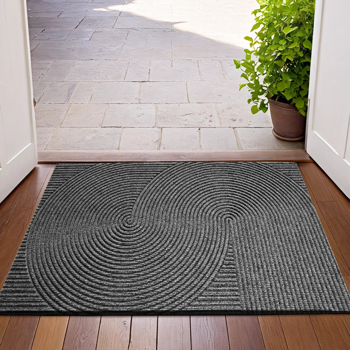 Non-Slip 3D Textured Mat for Indoor and Outdoor Spaces