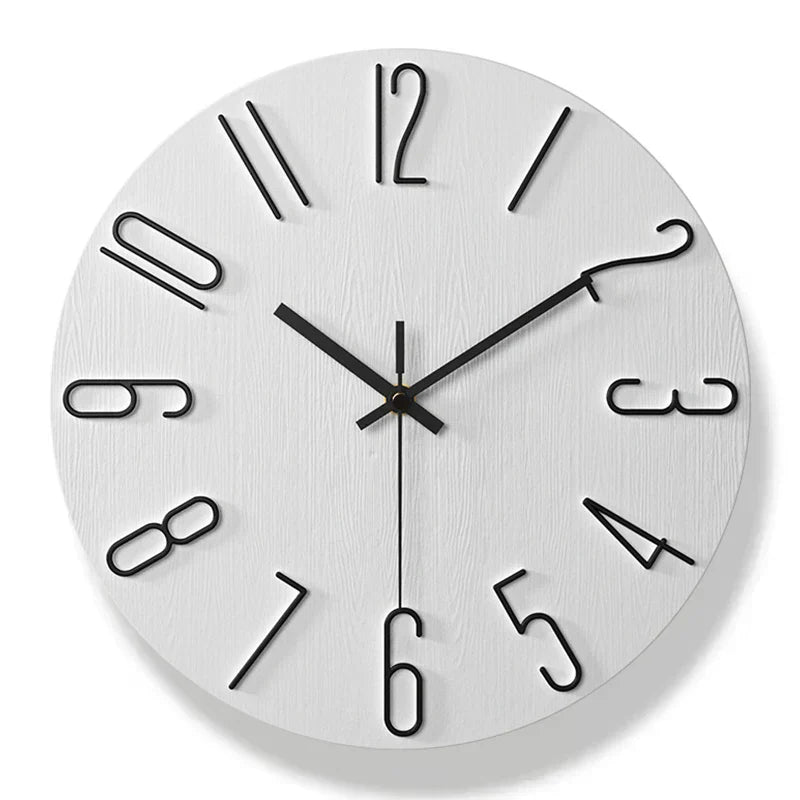 Minimalist Round Wall Clock with Silent Mechanism