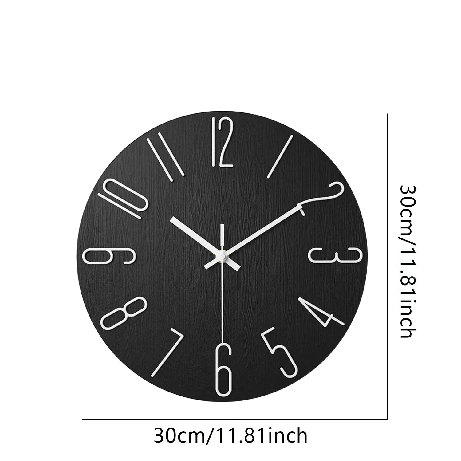 Minimalist Round Wall Clock with Silent Mechanism