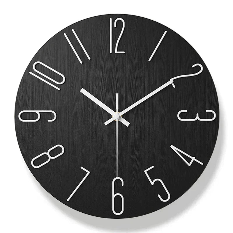 Minimalist Round Wall Clock with Silent Mechanism