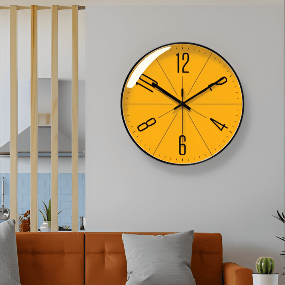 Chic Modern Wall Clock with Whisper Quiet Mechanism