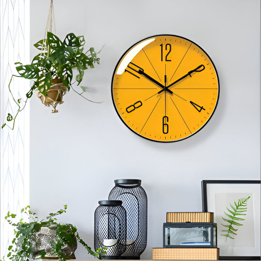 Chic Modern Wall Clock with Whisper Quiet Mechanism