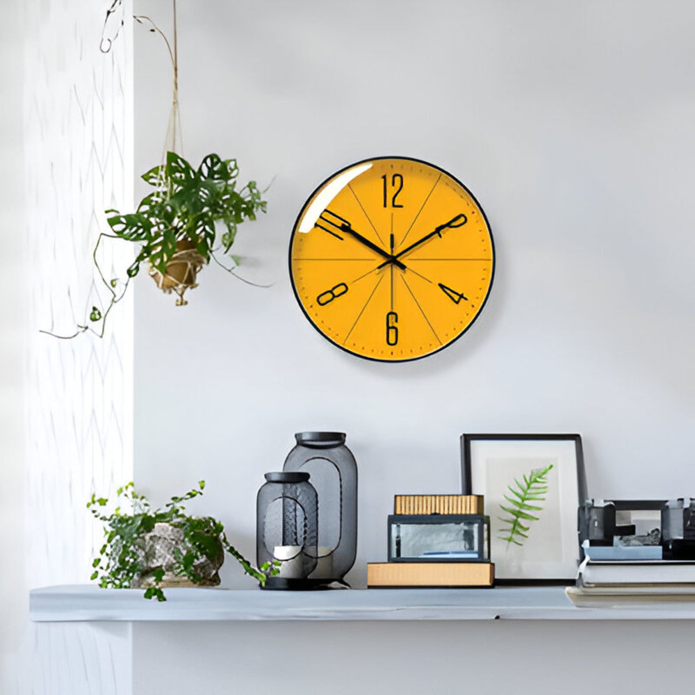 Chic Modern Wall Clock with Whisper Quiet Mechanism