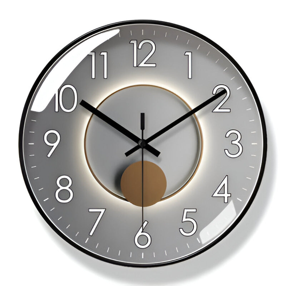 Chic Modern Wall Clock with Whisper Quiet Mechanism