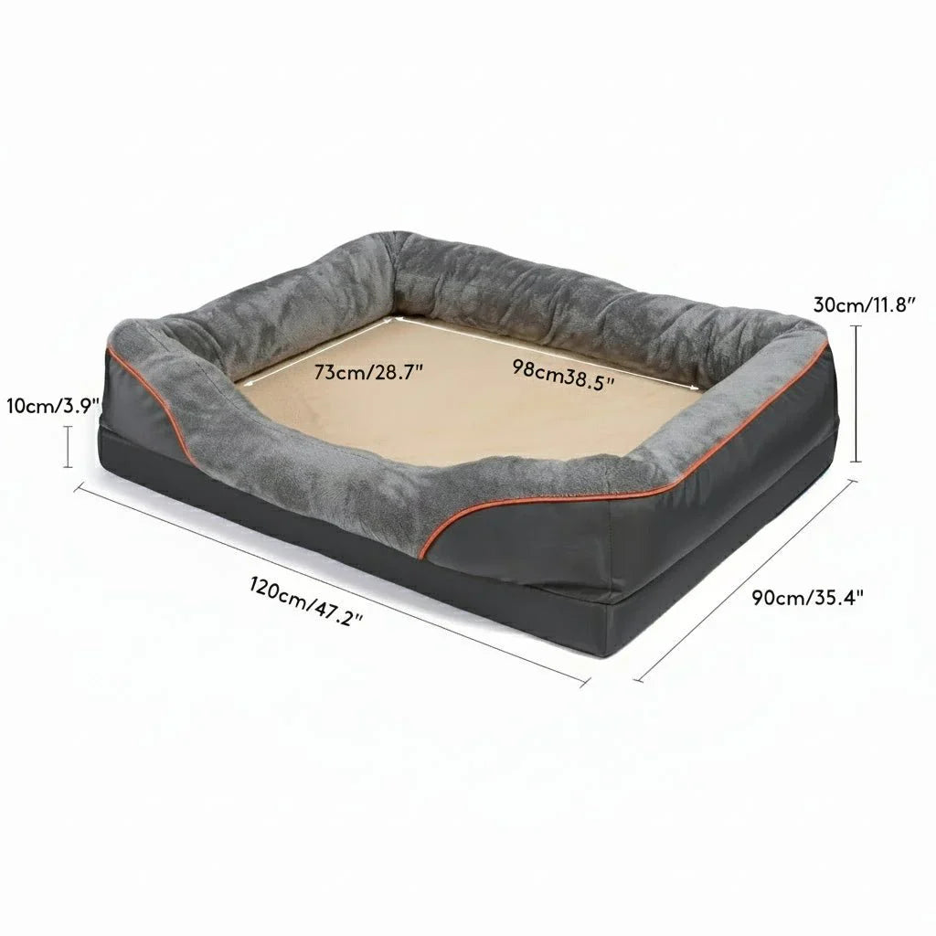 Elevated Waterproof Dog Bed with Premium Memory Foam Support