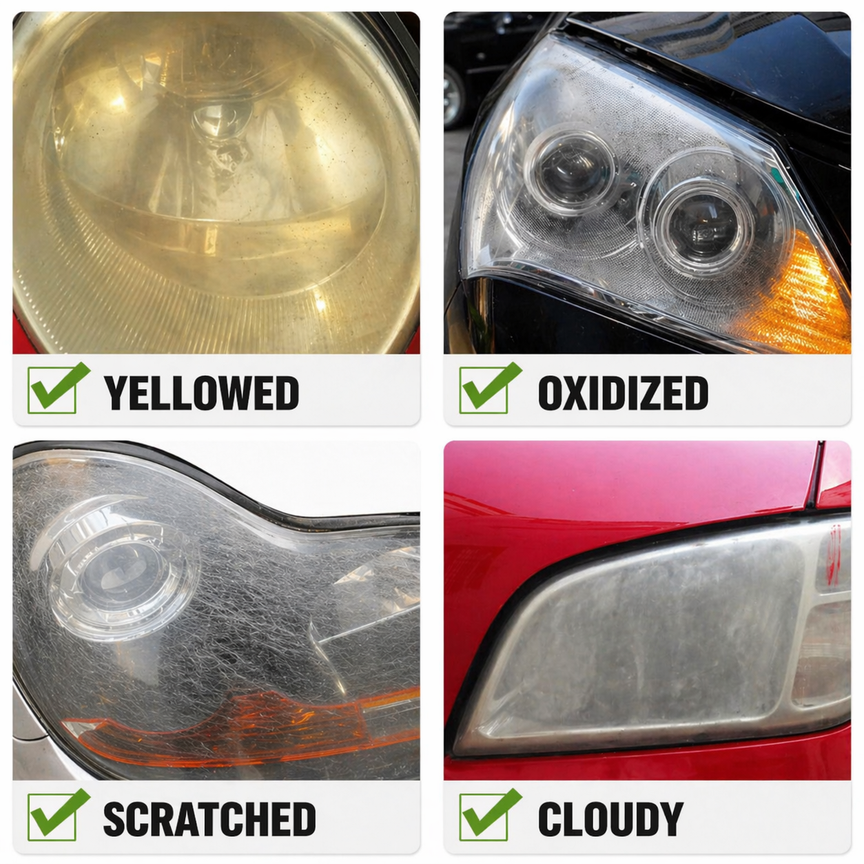 Headlight Restoration Fluid | Removes Yellowing | Instant Clarity | UV Protection
