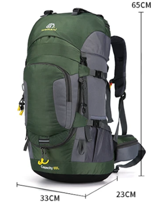 60L Adventure-Ready Waterproof Backpack for Outdoor Enthusiasts