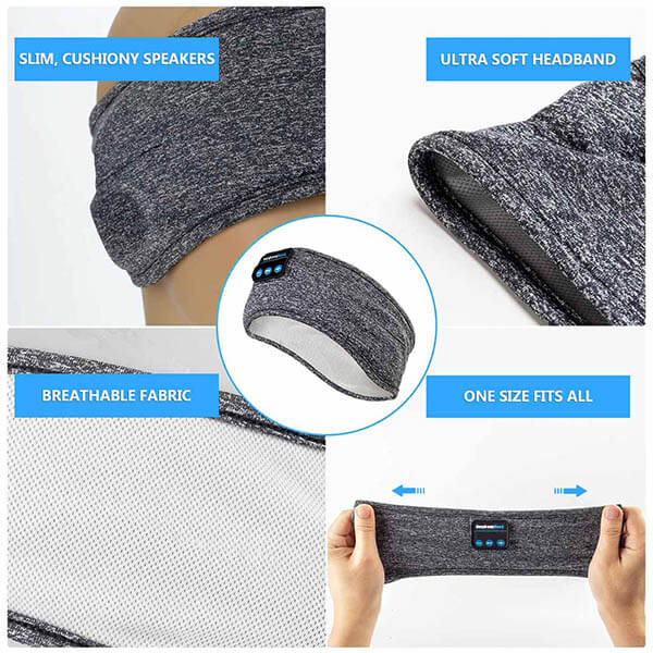 Bluetooth Sleep Headphones Headband | Flat Speakers | Side Sleeper