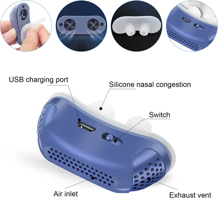 Compact Sleep Apnea Device | Rechargeable via USB & Mask-Free
