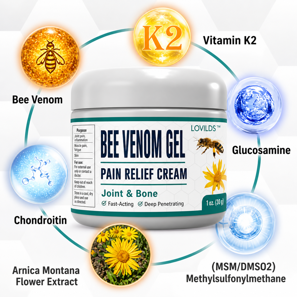 Pain Relief | Bee Venom Joint Care | Deep Heat Massage Treatment