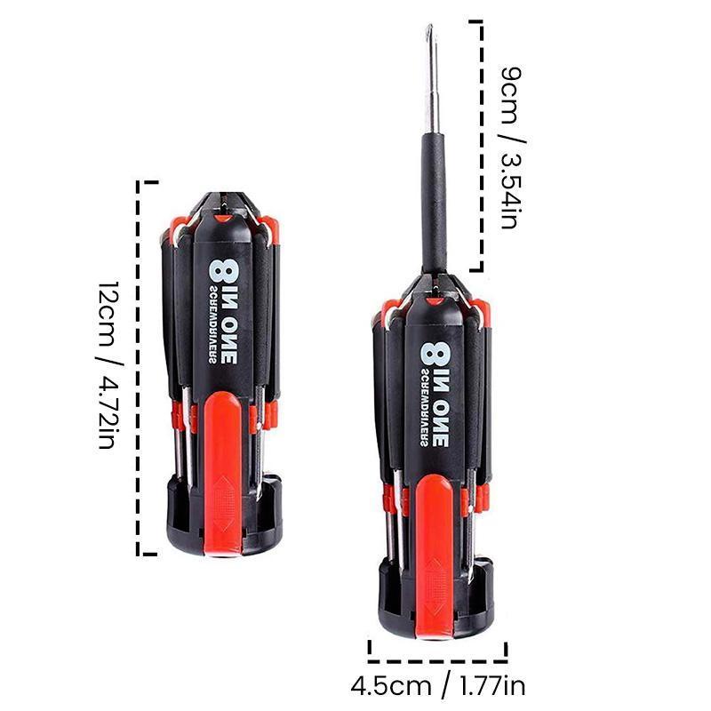 Screwdriver Tool with Quick-Replace Parts and Work Light