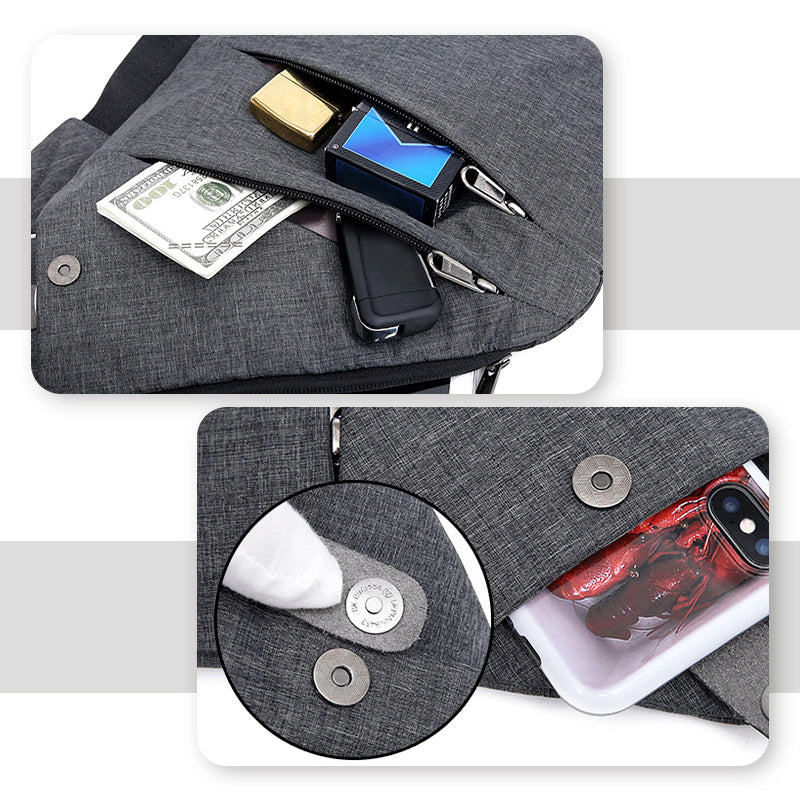 Men's Shoulder Bag | Anti-Theft | Nylon-Polyester | Concealed Design