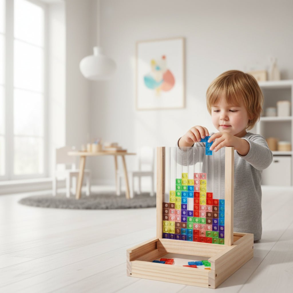 Eco-Friendly Tetris Puzzle for Family Bonding and Brain Boosting