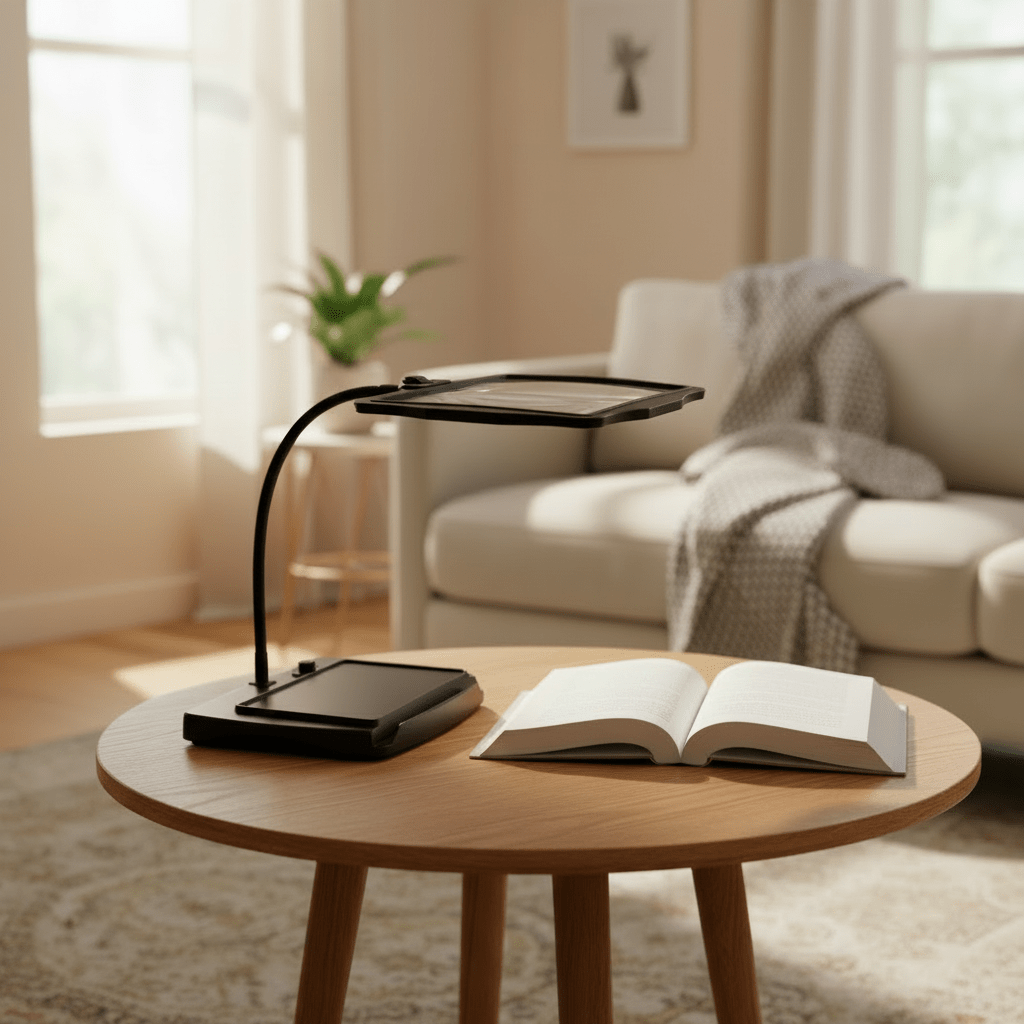 Illuminated Magnifying Glass for Detailed Tasks
