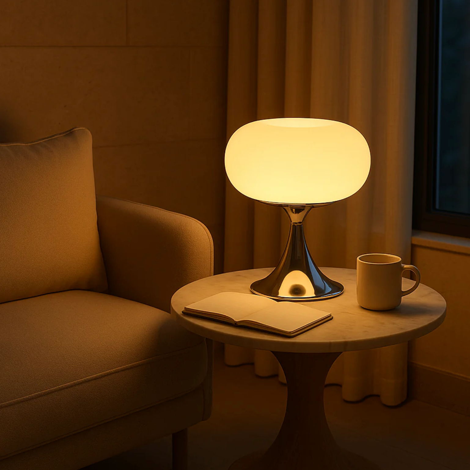 ArtisanCraft Bauhaus-Inspired Glass Lamp for Cozy Ambiance