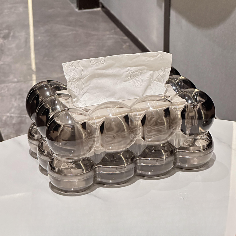 Chic Acrylic Tissue Box Holder with Bubble Design