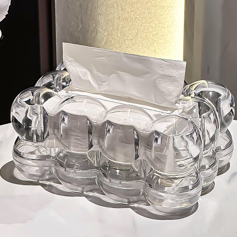 Chic Acrylic Tissue Box Holder with Bubble Design