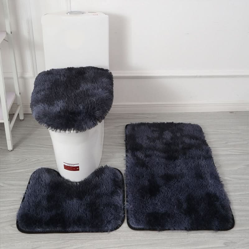 Elegant Toilet Seat Cover and Bath Mat Set
