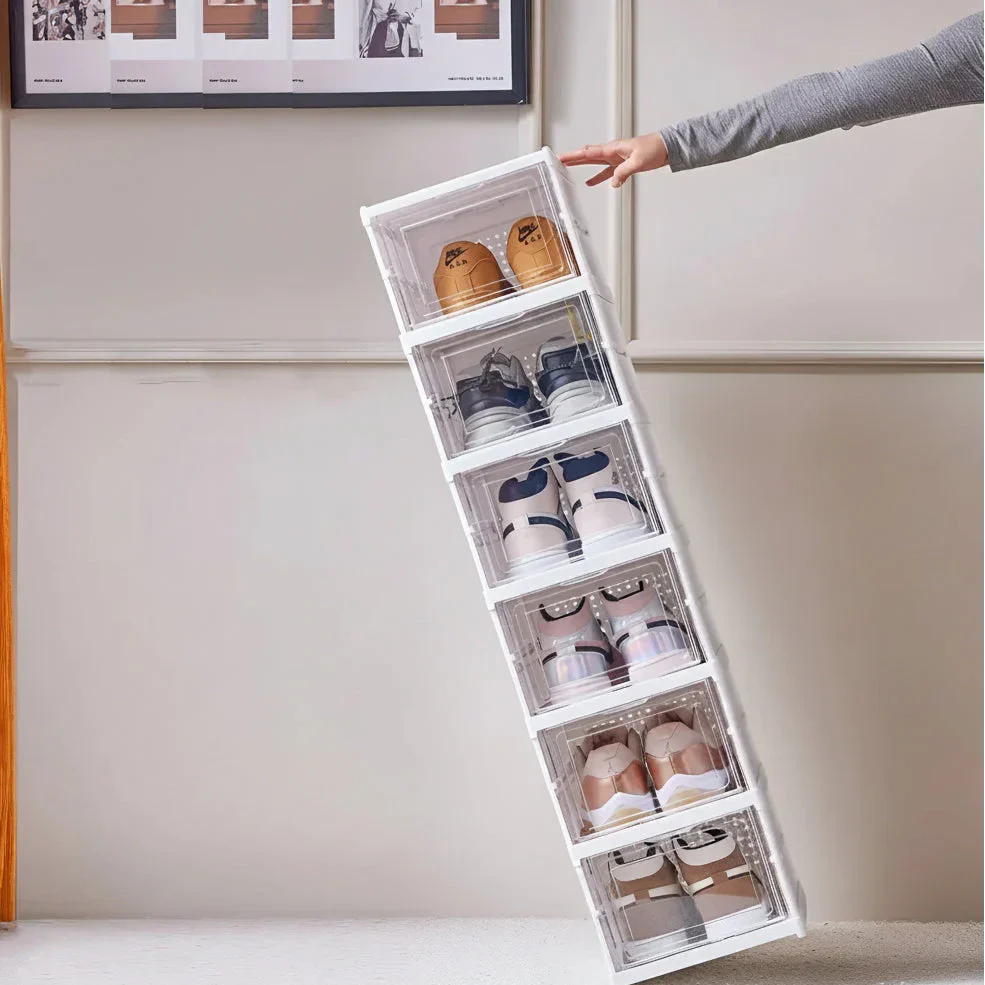 Clear Shoe Storage Cabinet – Space-Saving Organizer