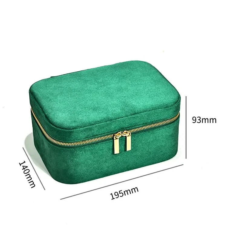 Suede Jewelry Travel Case with Stylish Storage Solution