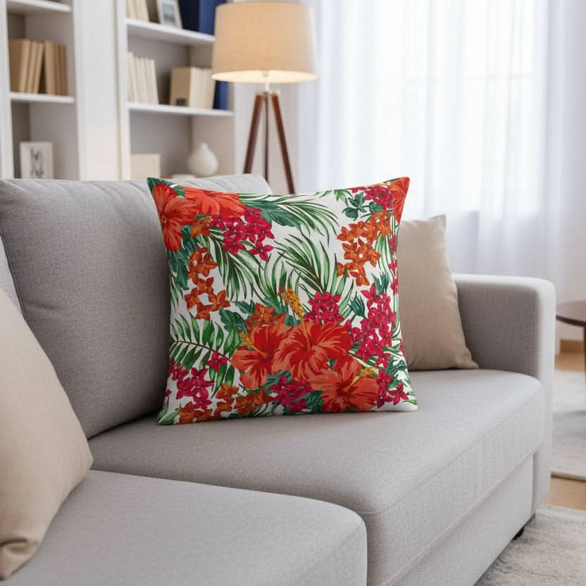 Hawaiian Palm Leaf Sofa Cushion Cover for Home Decor